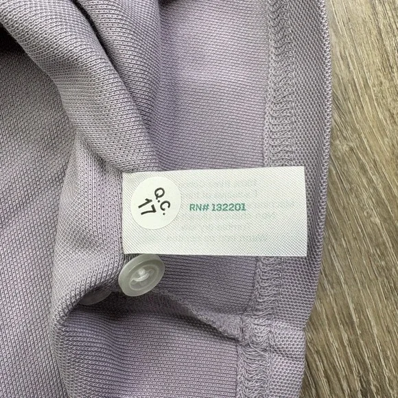 Criquet Mens Purple Pima Cotton Long Sleeve Rugby Players Polo Shirt Size L - Picture 10 of 14